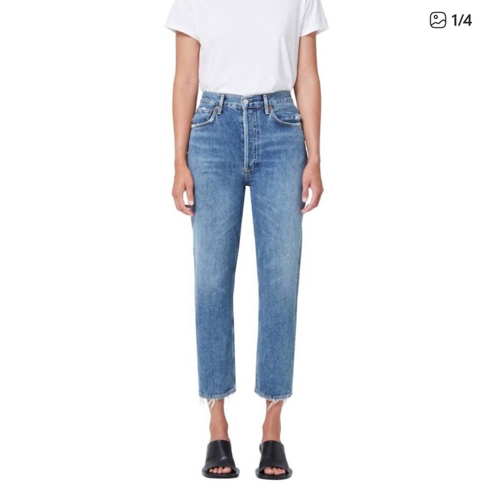 AGOLDE riley crop denim jeans